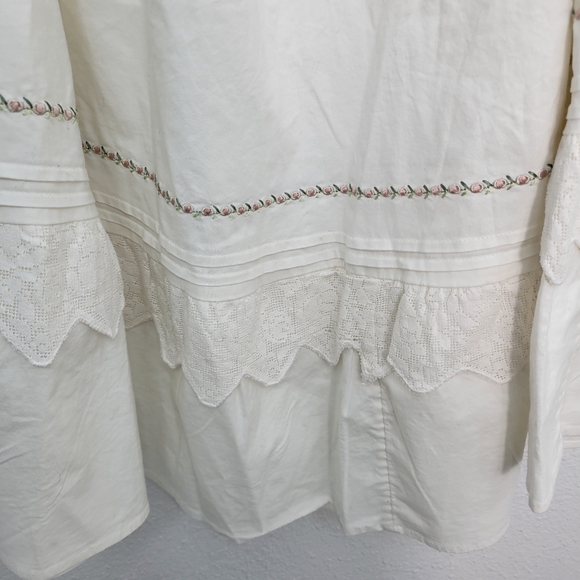 Free People Maeberrie Top & Skirt Set Coord Embroidered NWT Ivory Size XL - Picture 12 of 16